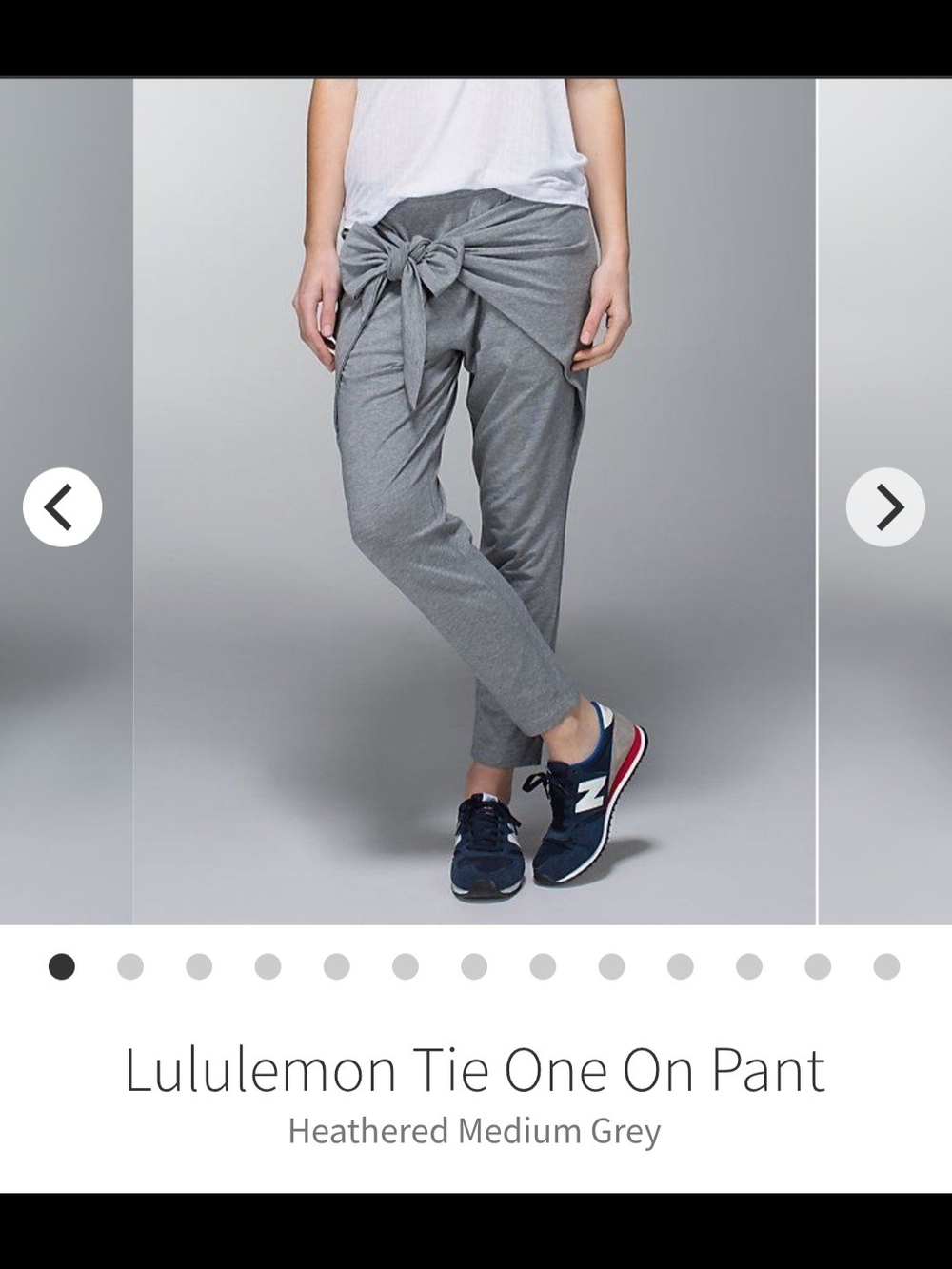 RARE Lululemon Grey Tie One On Pant - Size 4 - Retired